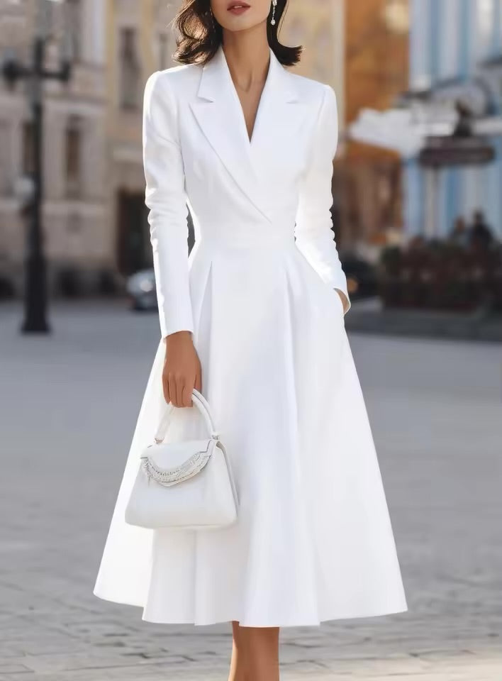 Manga longa férias retalhos chique maxi vestido feminino outono com decote em v vestido de festa fino elegante moda