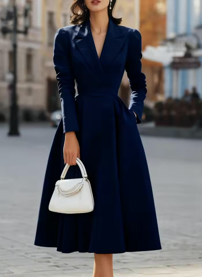 Manga longa férias retalhos chique maxi vestido feminino outono com decote em v vestido de festa fino elegante moda