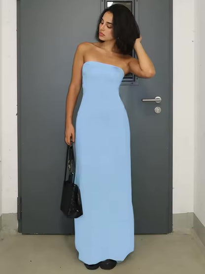 Hugcitar preto sem alças manga longa sexy bodycon maxi vestido de baile 2024 outono inverno elegante roupa feminina festa à noite festival.