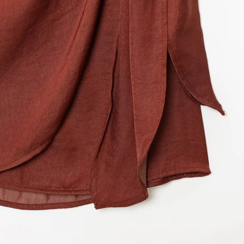 BSAY sexy Dress for Women Fashion Summer New Sleeveless Backless brown Hanging neck collar Chic Female Evening Dresses Mujer